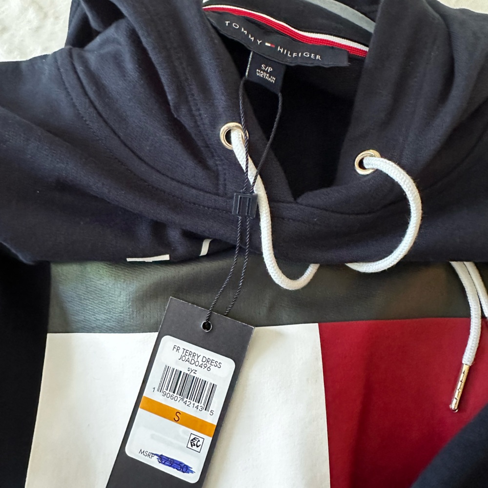 Tommy Hilfiger Womens Flag Hoodie Sweatshirt Dress size S - Picture 4 of 4